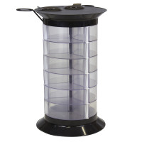 Парикмахерская тележка "GiroCo Doble black" ящики прозрачные