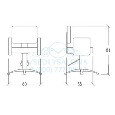 Кресло парикмахерское Cube