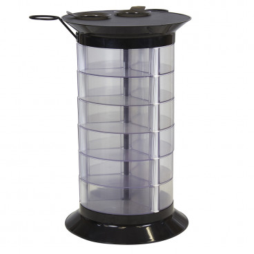 Парикмахерская тележка &quot;GiroCo Doble black&quot; ящики прозрачные