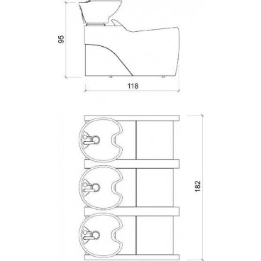 Мойка парикмахерская &quot;FLATIRON 3P&quot;