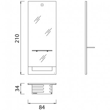 Зеркало парикмахерское &quot;Edonudo&quot;