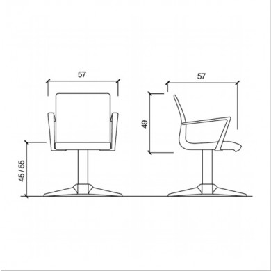 Кресло парикмахерское &quot;Aluotis Ecoblack&quot;