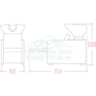 Мойка парикмахерская KUBIK MASSAGE FLAT