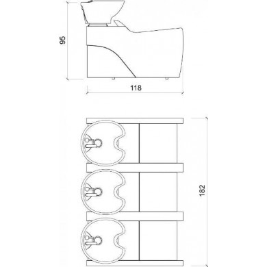Мойка парикмахерская &quot;FLATIRON 3P&quot;