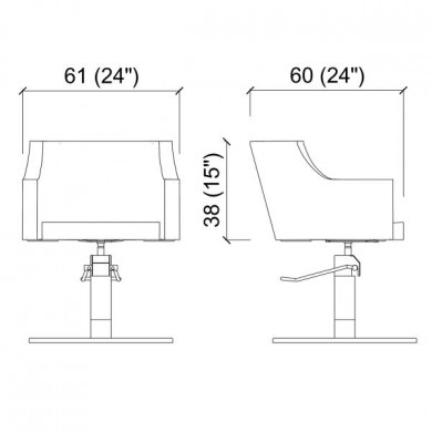 Кресло парикмахерское &quot;Birkin Black P&quot;